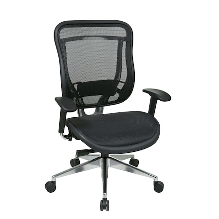 Space Seating 818A Series Big & Tall Executive High Back Chair with Breathable Mesh, Black 818A-11P9C1A8