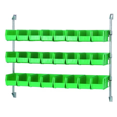 Quantum Storage Systems WIRE CANTILEVER BIN HOLDER WITH 24 BINS CAN-34-48BH-230GN