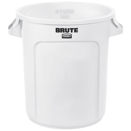 Brute Rubbermaid Trash Can - 10 Gallon, White RUB310CW