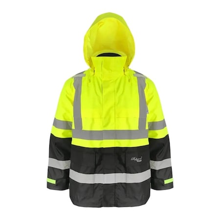 Viking 3-in-1 Tri-Zone Jacket, 300D TrilobalRipstop, Class 3 Type R, HI-Viz Green, M D6435JG-M