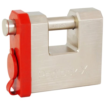 Doublelock FALCON, Max Duty Brass Block Keyed Padlock (3.8in. W) Weatherproof with Key Guard 990-222A