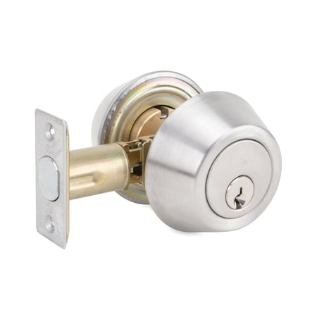 Trans Atlantic Co. DB200 Series Standard-Duty Residential Double Cylinder Tubular Deadbolt, Grade 2 in Stainless Steel DL-DB260-US32D