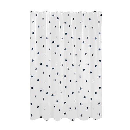 Idesign 72 in. H X 72 in. W White Frost Shower Curtain PEVA 40312