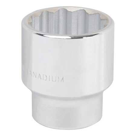 Vulcan Drive Socket, 1-11/16 in Socket, 3/4 in Drive, 12-Point, Chrome Vanadium Steel, Chrome MT-SS6054