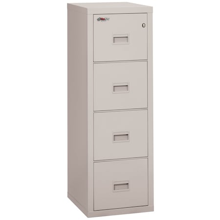 Fireking 4 Drawer, 1 Hr Fire & impact rated, 22" depth, Ltr/Lgl Platinum 4R1822-CPL