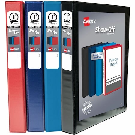 Avery Show Off View Binder Multipack, 1 in, PK4 12789