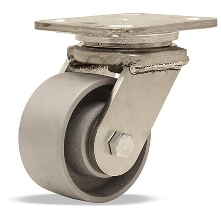 Hamilton Stainless Steel Workhorse Swivel Caster, 4" x 2" Metal Wheel S-WHS-4HMB
