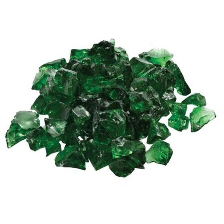 Dagan 0.5-0.75 in. Fire Glass, Dark Green GLL-DARKGR
