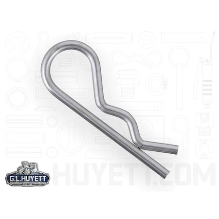 Huyett Bridge Pin, 316 SS, 0.094 in Wire Dia x 1.625 in L x 0.380 in Inside Eye Dia x Fits 1/4 in BPS6-203