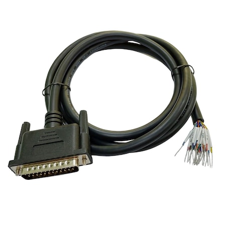 Compucableplususa 3FT DB25 Male to Bare Wire RS232 Serial Pigtail Cable - 28AWG Shielded Open End PVC DBC-25MW-03