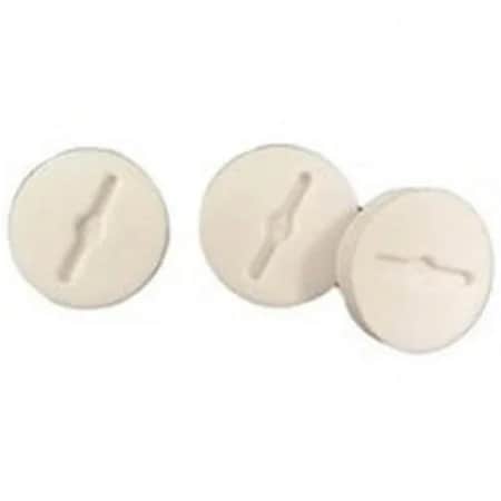 Hubbell Closure Plug, 13/16 in Dia, 5/16 in L, 13/16 in W, Metal, White 5269-6