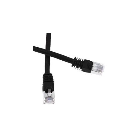 Cable Wholesale Shielded Cat6a Black Copper Ethernet Patch Cable, 10 Gigabit, Snagless/Molded Boot, POE 13X6-52210