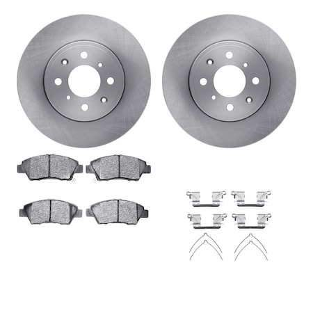 Dynamic Friction Co DFC Brake Rotor with 5000 Brake Pads and Hardware Kit 6512-59321