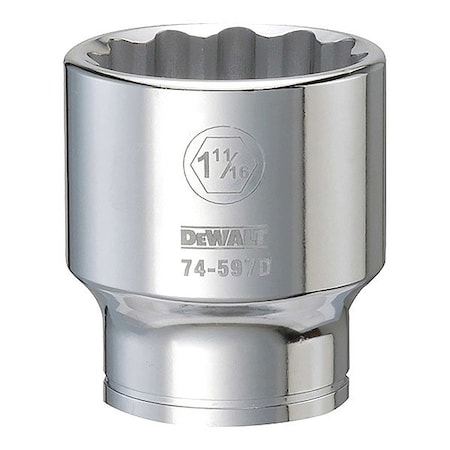 Dewalt Socket, 3/4in, 12-Point, 1-11/16in SAE DWMT74597OSP