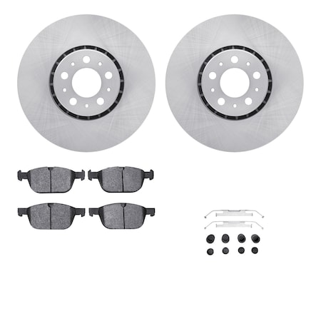 Dynamic Friction Co DFC Brake Rotor with 5000 Brake Pads and Hardware Kit 6512-27305