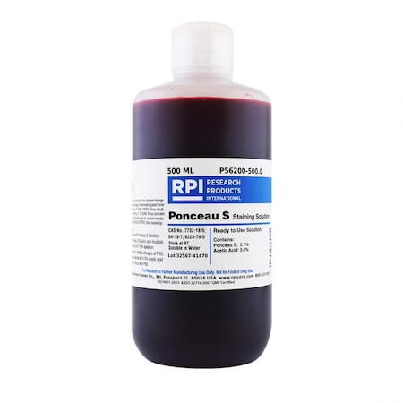 Rpi Ponceau S Staining Solution, 500 Milliliters P56200-500.0