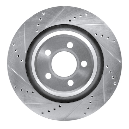 Dynamic Friction Co DFC Brake Rotor - Drilled and Slotted - Silver 631-39020L