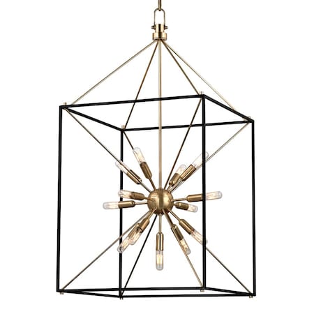 Hudson Valley Lighting Glendale 13 Light Lantern 20.25 In. Aged Brass/Black 8920-AGB