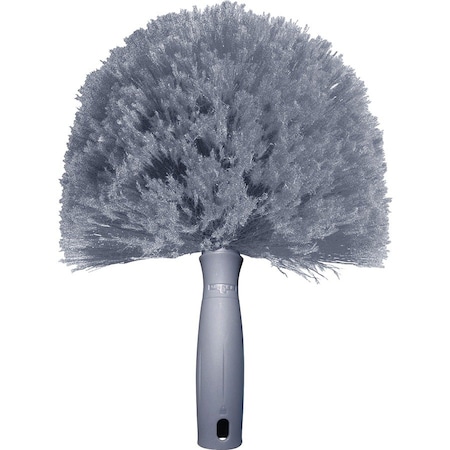 Unger Overhead Duster, Polyfiber Cobweb Duster, 11 in L 8 in W Head, Gray, Plastic, Fixed Handle COBW0