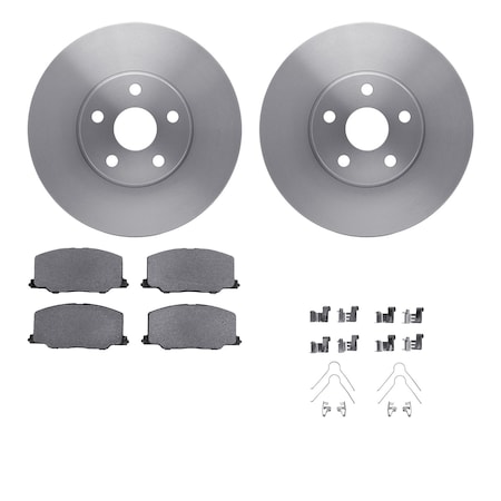 Dynamic Friction Co DFC Brake Rotor with 5000 Brake Pads and Hardware Kit 6512-76275