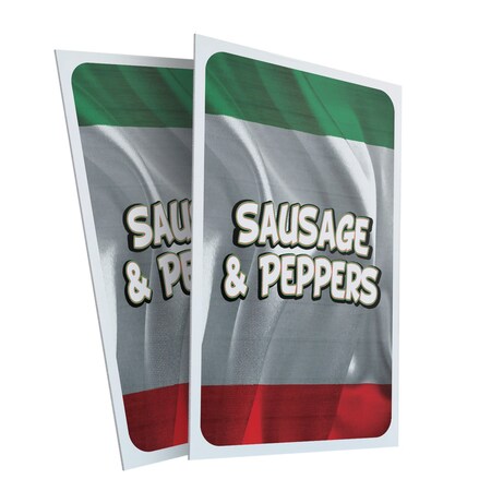 Signmission Sausage And Peppers, Plastic Signs Only 24 Inch x 36 Inch, Corrugated Plastic, 2PK CSB-2436-2PACK-30422