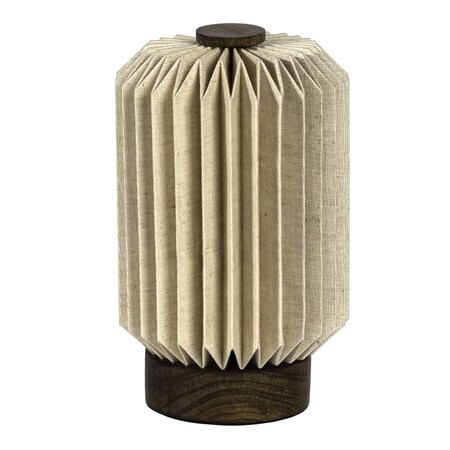 Jonathan Y Banks 8.5" Modern Minimalist Paper Pleated Column Accent LED Table Lamp, Natural JYL9102B