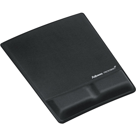 Fellowes Mouse/Wrist Support, Antimicrobial, 8-1/4"x9-7/8"x7/8" , BK 9181201