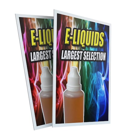Signmission E-liquids Largest Selection, Plastic Signs Only 24 Inch x 36 Inch, Corrugated Plastic, 2PK CSB-2436-2PACK-E-liquidsLargestSelection