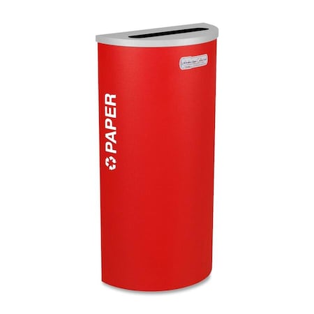 Ex-Cell Kaiser 8-Gal. Half-Round Receptacle - Paper decal, Red RC-KDHR-P RBX