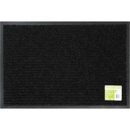 Apache Mills Apache Enviroback Pepper 18'' x 27'' Carpet/Recycled Rubber Door Mat 043-1902E