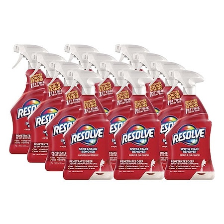 Resolve Triple Oxi Advanced Trigger Carpet Cleaner, Fresh Linen, 22 oz Spray Bottle, PK12 19200-00601