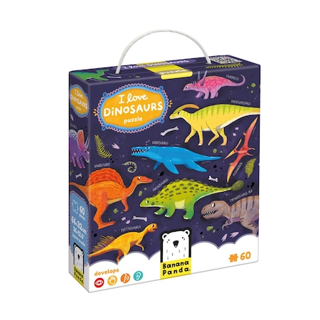Banana Panda I Love Dinosaurs Puzzle, Ages 4+ 49263