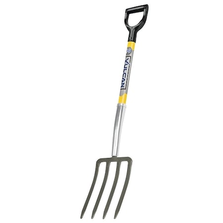 Vulcan 34556 Spading Fork, Steel Tine, 4 -Tine, Steel Tine, Fiberglass Handle, 30 in L Handle 34891