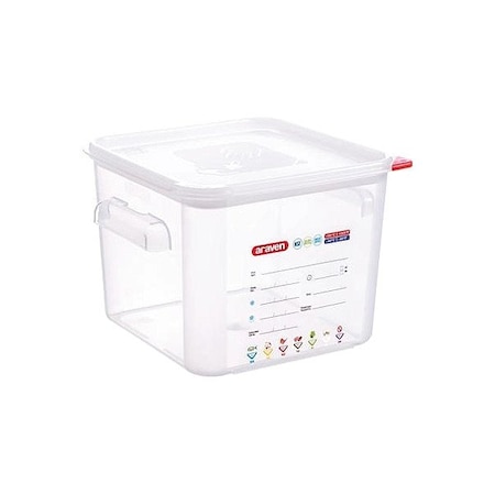 Araven Square Container W/Lid Polypropylene   6 11853
