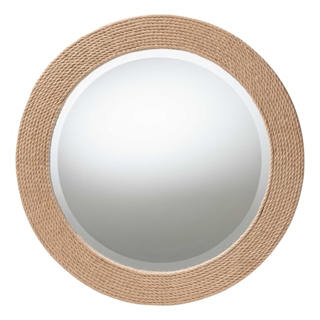 Bali & Pari Nieva Round Woven Rope Mirror - Mirror with Woven Jute Accents for Wall Decor 259-14227-ZORO