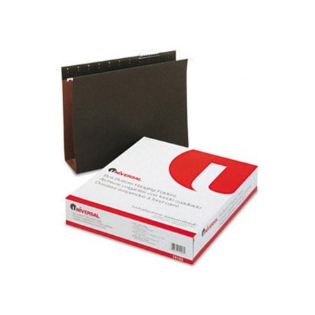 Universal 3" Box Bottom Pressboard Hanging Folder, Letter, Standard Green, 25/Box 14143