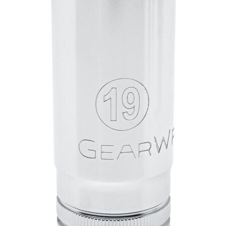 Gearwrench 80555 Deep Socket Set, Alloy Steel, Full Polish Chrome 80555G