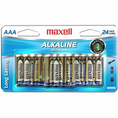 Maxell LR03 723474 Battery - For Flashlight, Tool, Toy, Smoke Alarm - AAA - 24 / Pack 723474