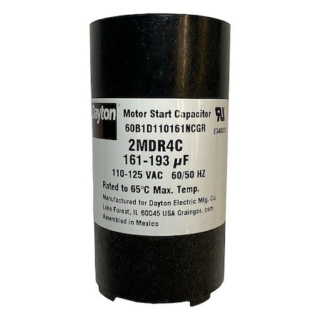 Dayton Motor Start Capacitor, Round 2MDR4