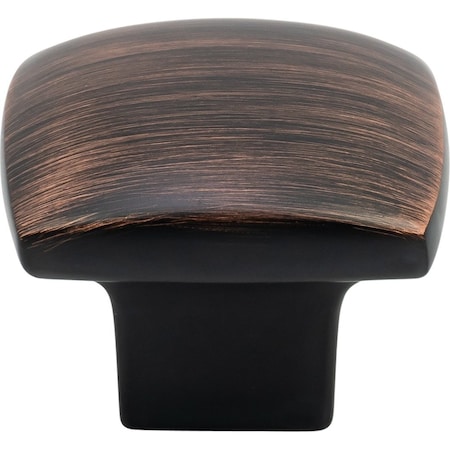 Designperfect 1-3/16 Overall Length Square Cabinet Knob, Brushed Oil Rubbed Bronze, 10PK DPA10S83KORB
