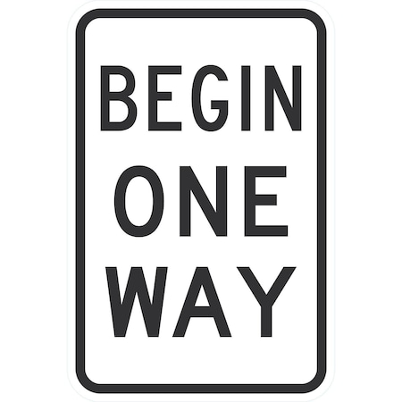 Lyle Begin One Way, 12x18, Engineer Grade, White G-3493-EG_12x18
