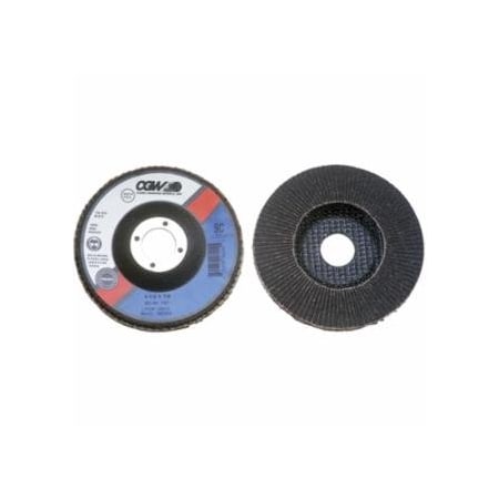 Cgw Abrasives Flap Discs, Silicon Carbide, Regular, 4 1/2 in, 40 Grit, 5/8-11 Arbor, 13,300 rpm, 10PK 421-56022