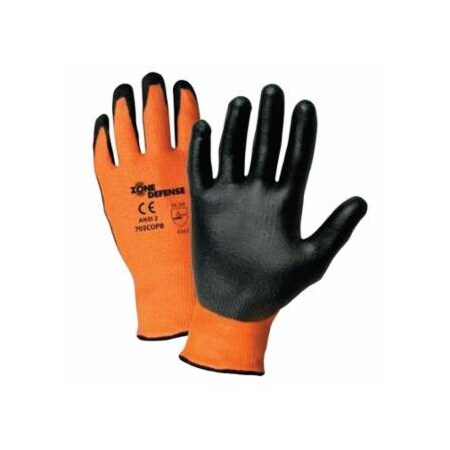 Pip Zone Defense Gloves, 2X-Large, Orange/Black, 12PK 813-703COPB/XXL