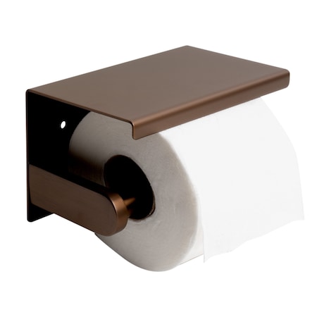 Alfi Brand Brushed Copper PVD Stainless Steel Toilet Paper Holder with Shelf ABTPP66-BC