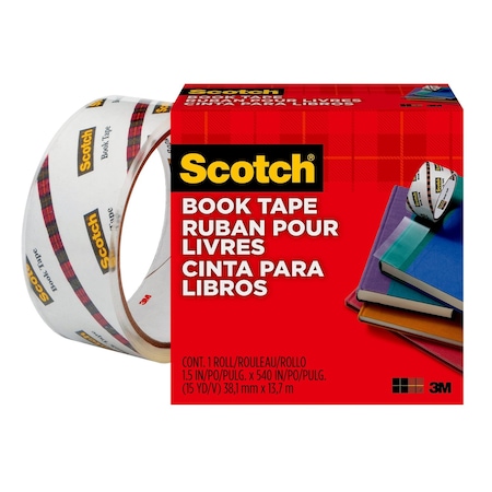 Scotch Book Tape, 1-1/2 in x 15 yd Roll 845-150