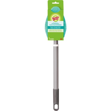 Scotch-Brite Shower Scrubber, 19 in L, 3 in W, TealWhite 549X-4