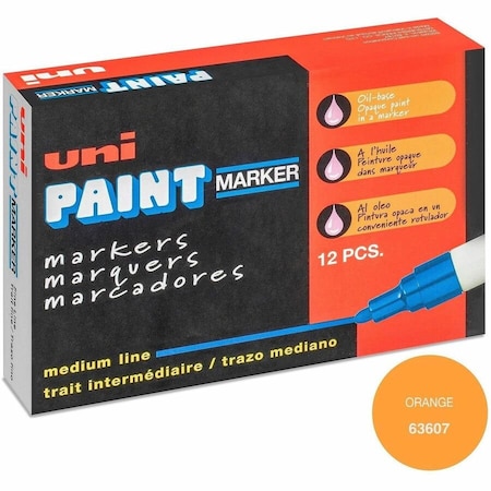 Uni-Ball UniPaint PX20 OilBased Medium Point Marker, Orange UBC63607
