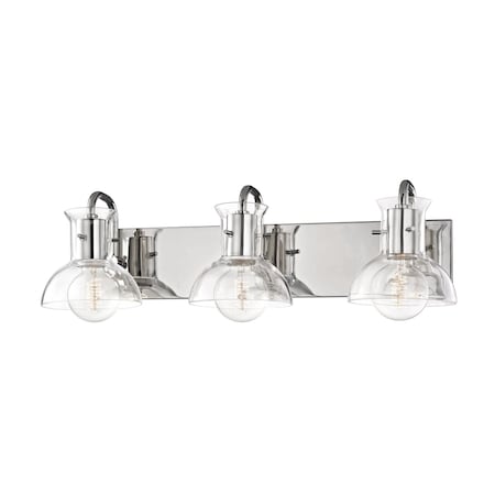 Mitzi Riley 3 Light Bath And Vanity 24 In. Polished Nickel H111303-PN