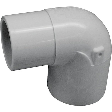 Genova LASCO Street Pipe Elbow, 112 in, Spigot x Slip, 90 deg Angle, PVC, SCH 40 Schedule 409015BC