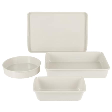 Martha Stewart Everyday Color Bake 4 Piece Nonstick Carbon Steel Bakeware Set in Linen 142237.04